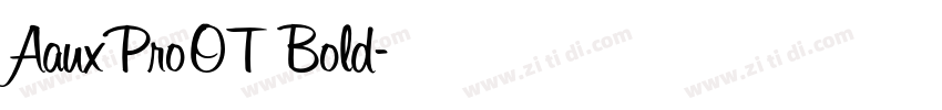 AauxProOT Bold字体转换